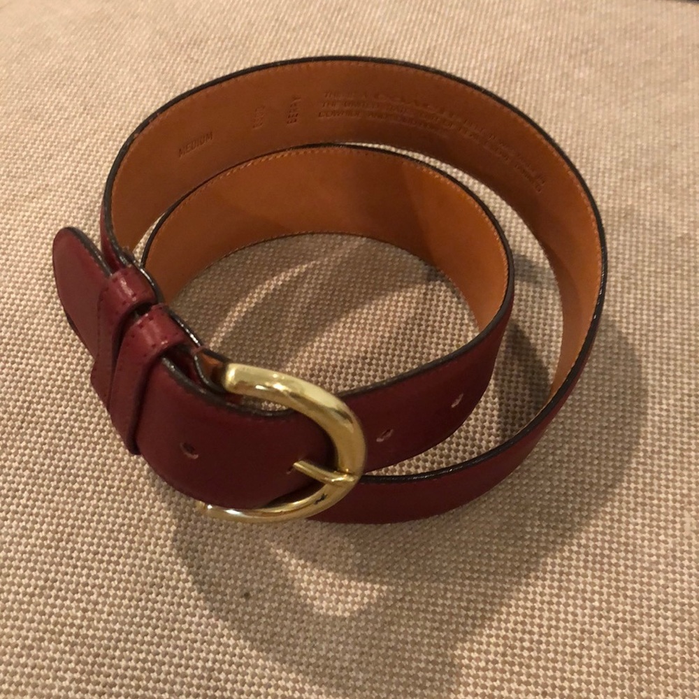 Coach leather belt